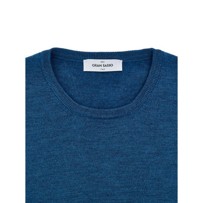 Gran Sasso Blue Wool Sweatshirt - Classic Comfort Redefined