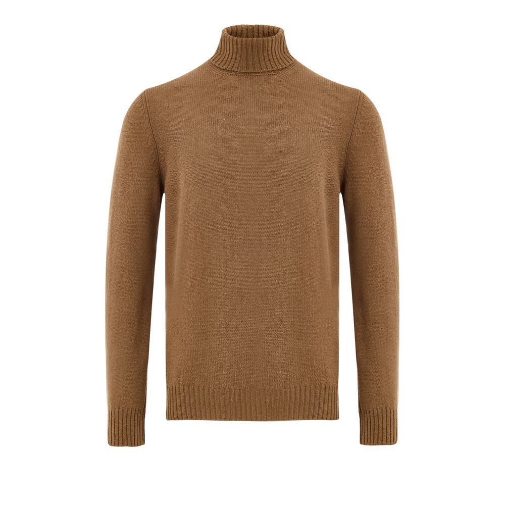Gran Sasso Brown Wool Turtleneck Sweater