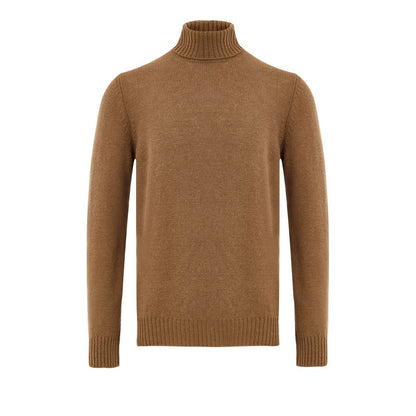 Gran Sasso Brown Wool Turtleneck Sweater