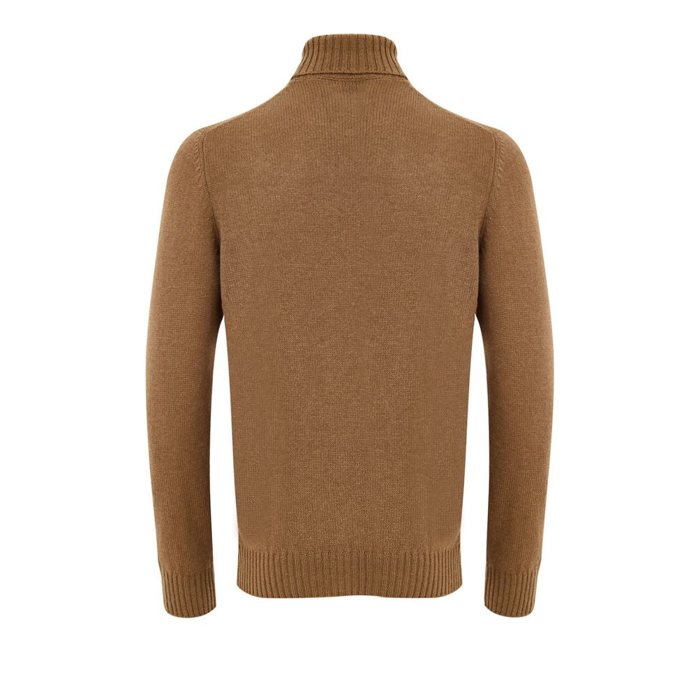 Gran Sasso Brown Wool Turtleneck Sweater