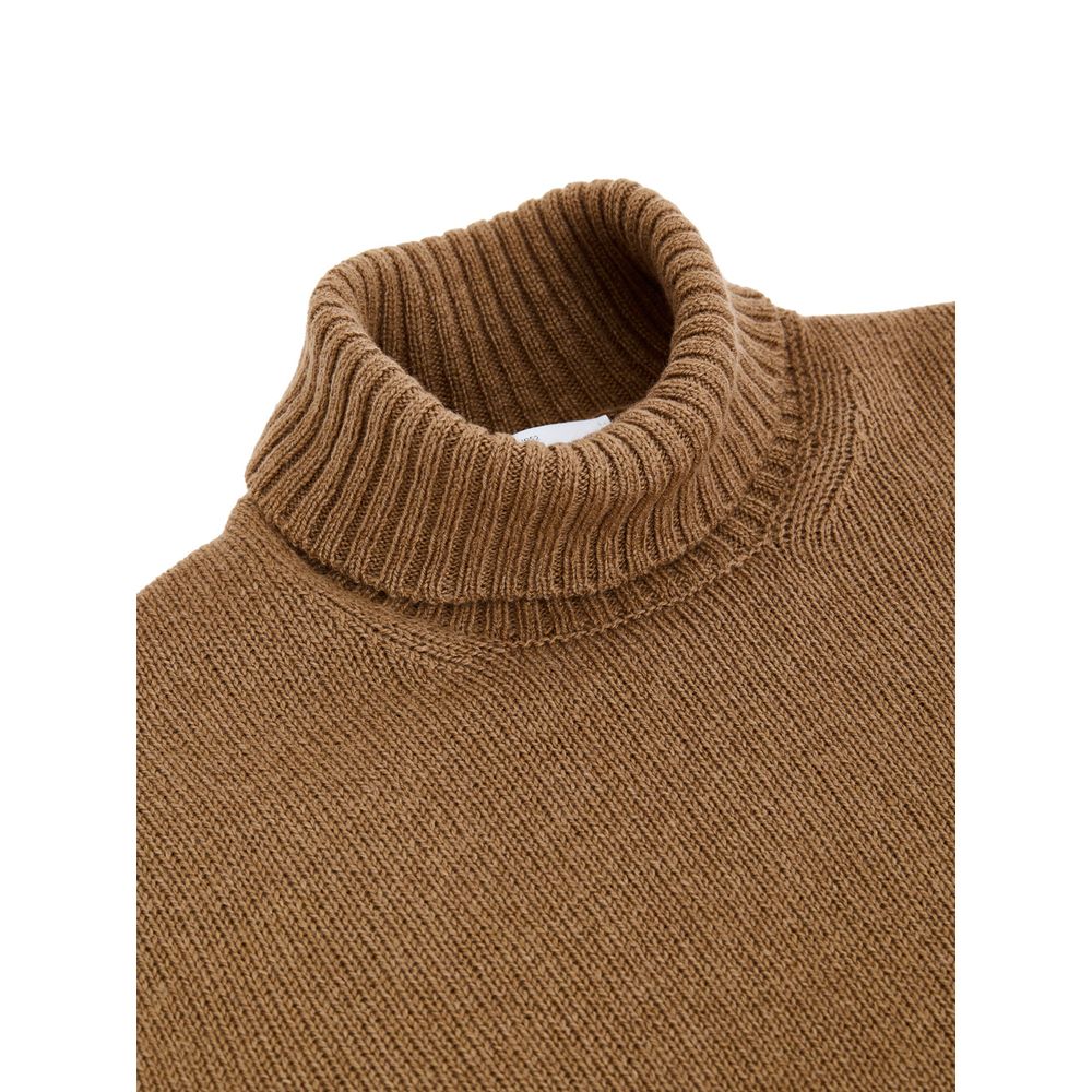 Gran Sasso Brown Wool Turtleneck Sweater