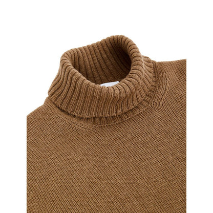 Gran Sasso Brown Wool Turtleneck Sweater