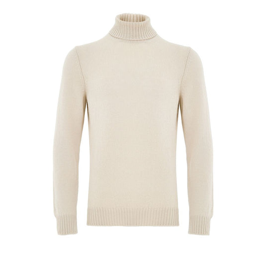 Gran Sasso Beige Wool Turtleneck Sweater