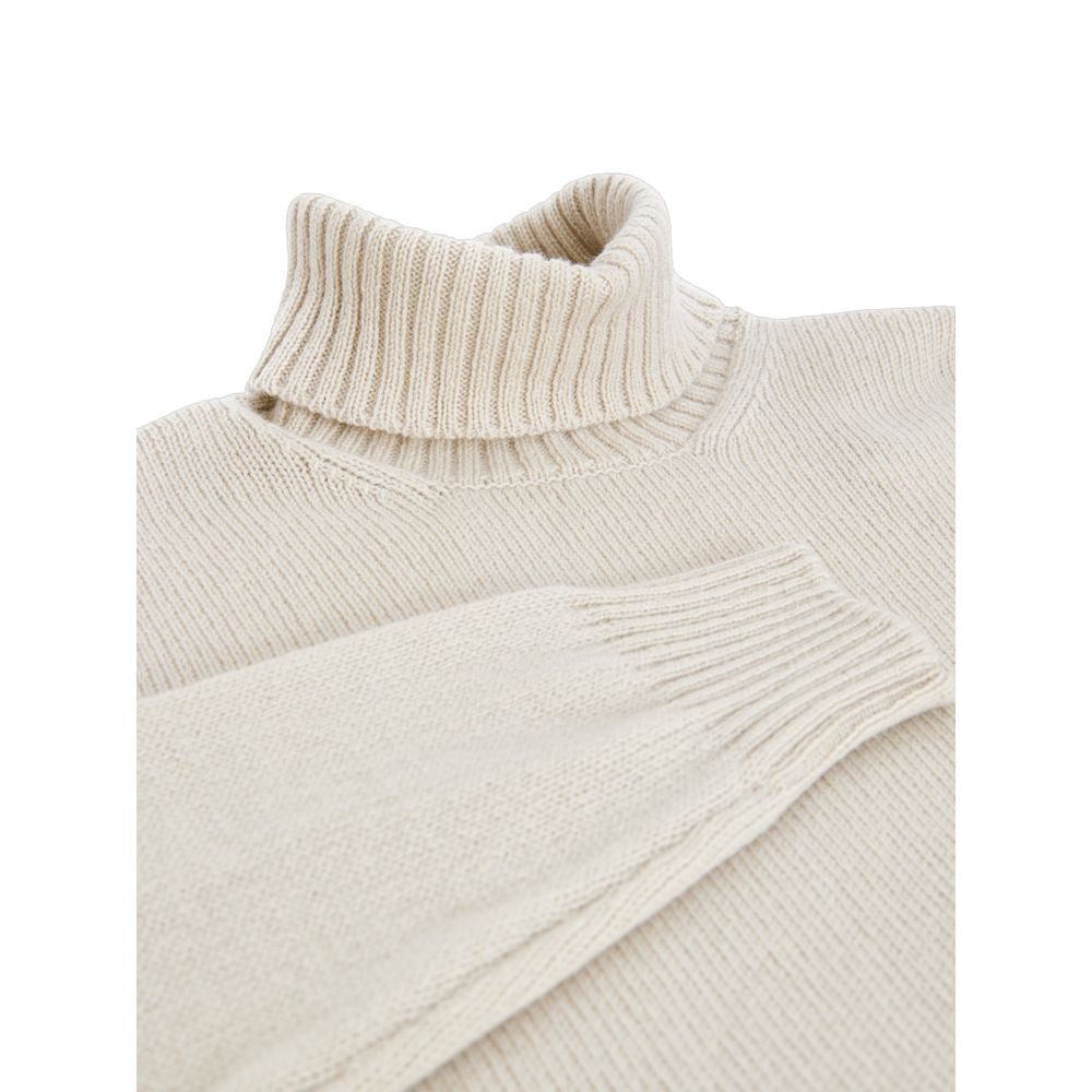 Gran Sasso Beige Wool Turtleneck Sweater