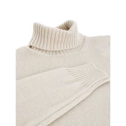 Gran Sasso Beige Wool Turtleneck Sweater