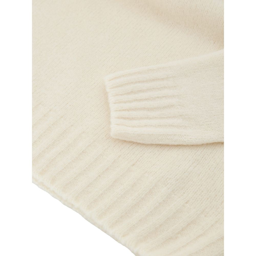 Gran Sasso White Wool Turtleneck Sweater