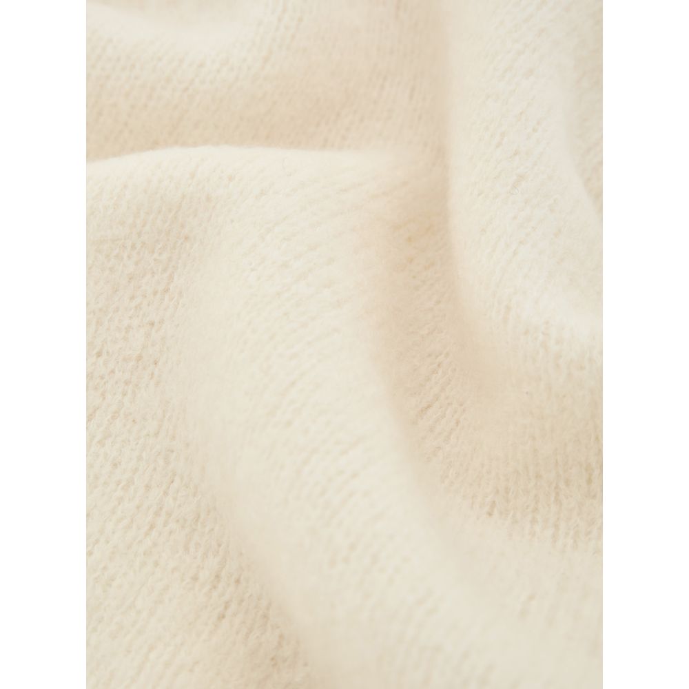 Gran Sasso White Wool Turtleneck Sweater