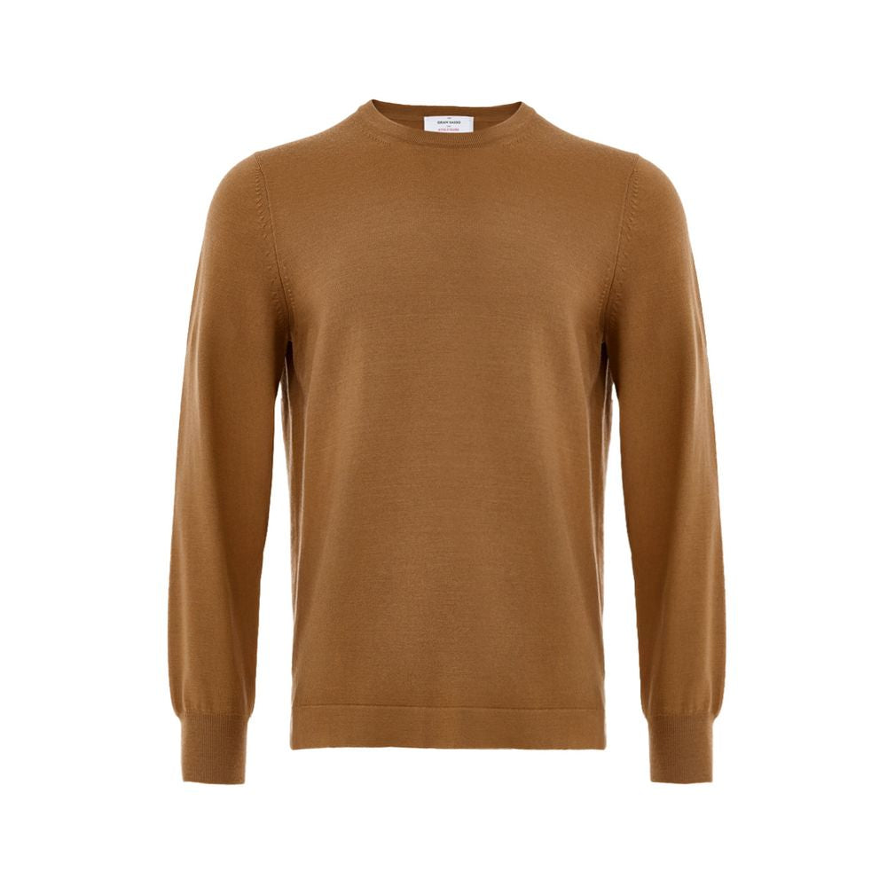 Gran Sasso Brown Wool Sweatshirt - Timeless Comfort in Fine Wool