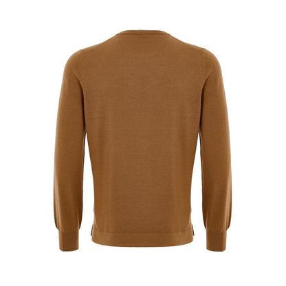 Gran Sasso Brown Wool Sweatshirt - Timeless Comfort in Fine Wool