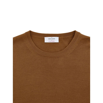 Gran Sasso Brown Wool Sweatshirt - Timeless Comfort in Fine Wool