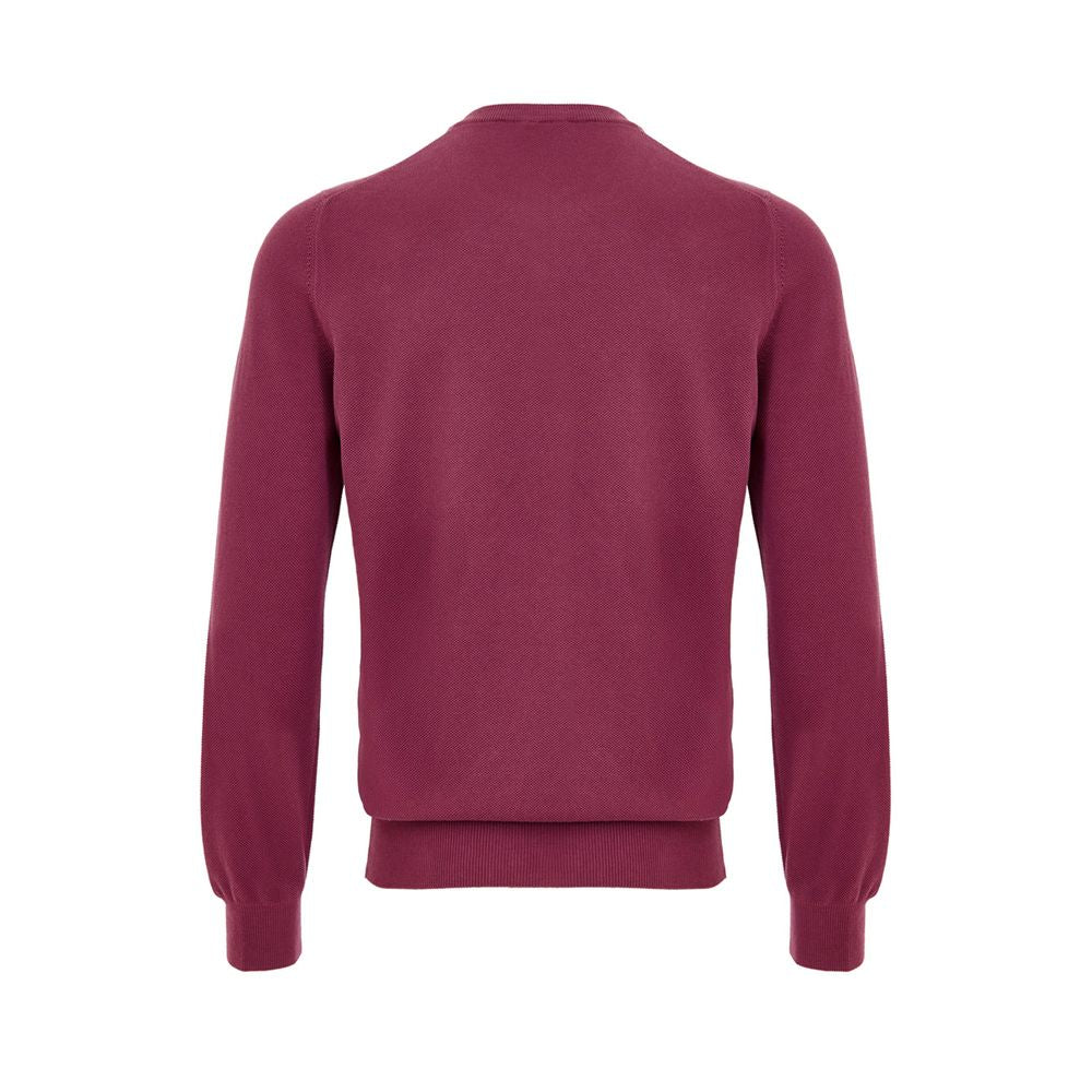 Gran Sasso Purple Cotton Sweatshirt - Classic Comfort and Style