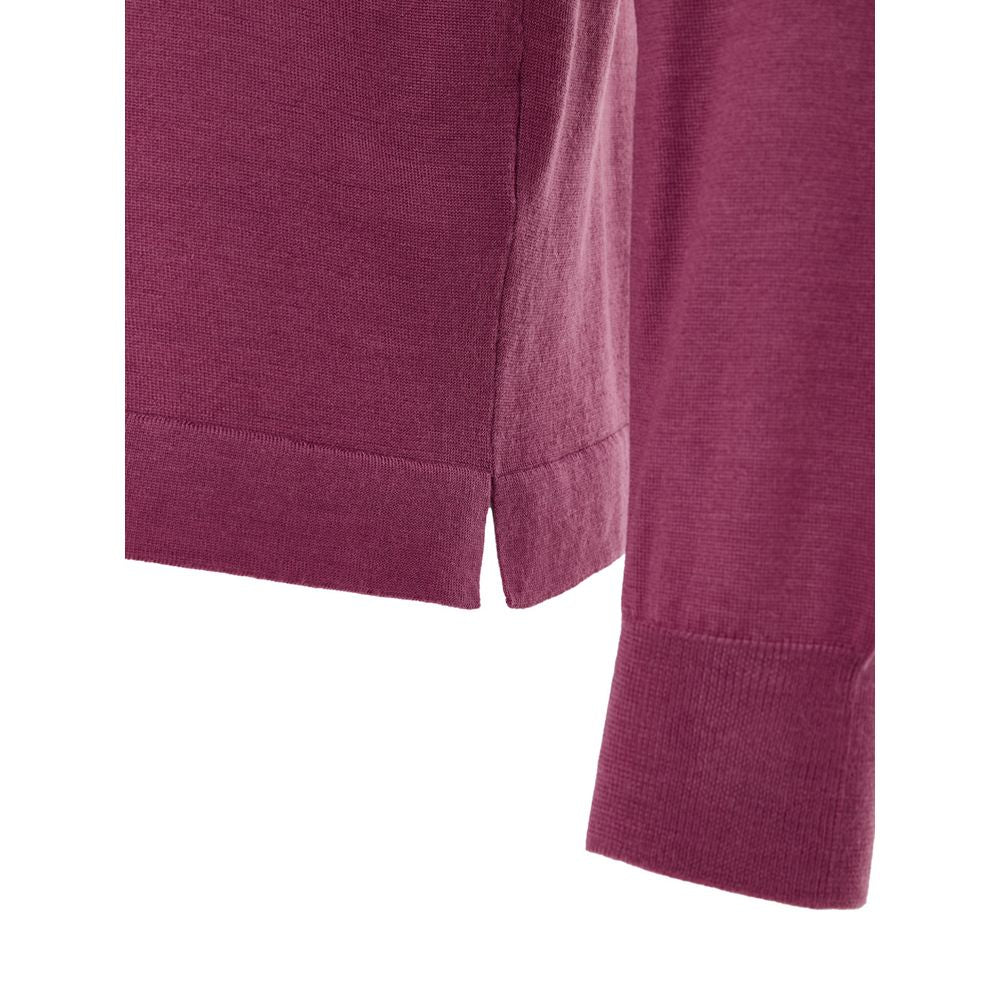Gran Sasso Purple Wool Sweatshirt