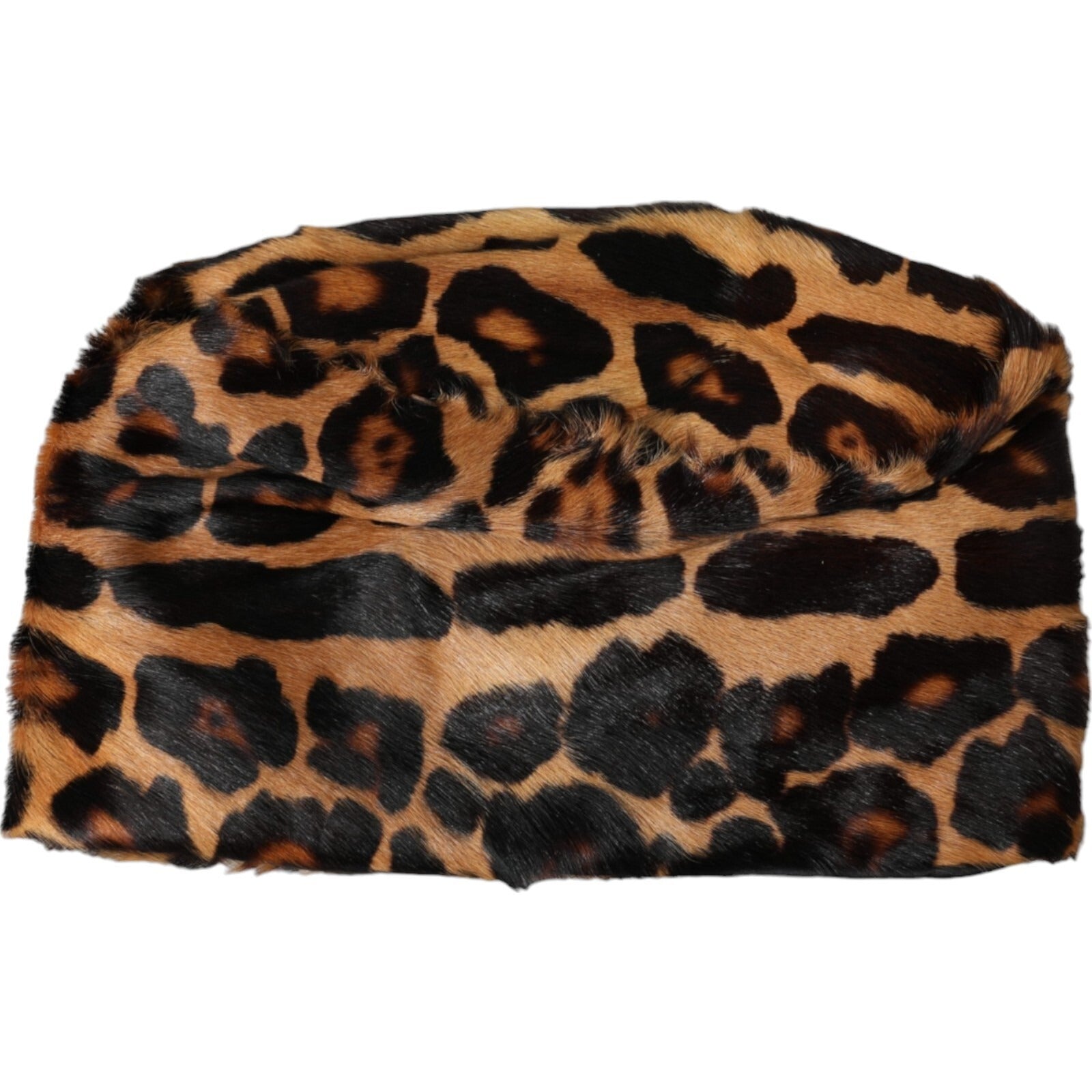 Dolce & Gabbana Brown Leopard Fur Bucket Hat for Women