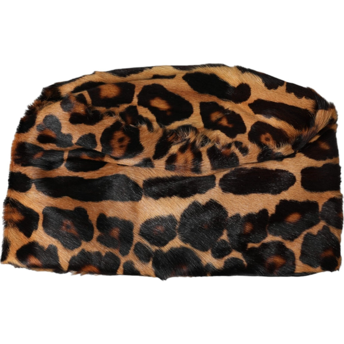 Dolce & Gabbana Brown Leopard Fur Bucket Hat for Women