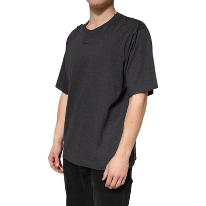 Dolce & Gabbana Dark Grey Cotton Crewneck T-Shirt