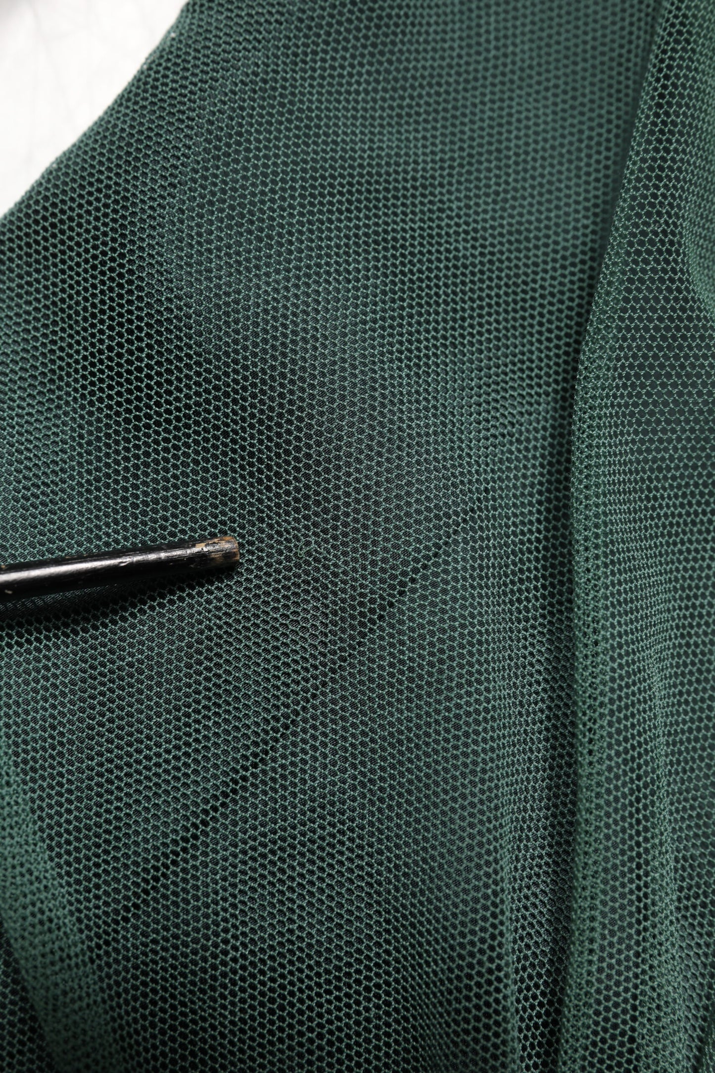 Dolce & Gabbana Green Ruched Mesh Sheer Sleeves Midi Dress