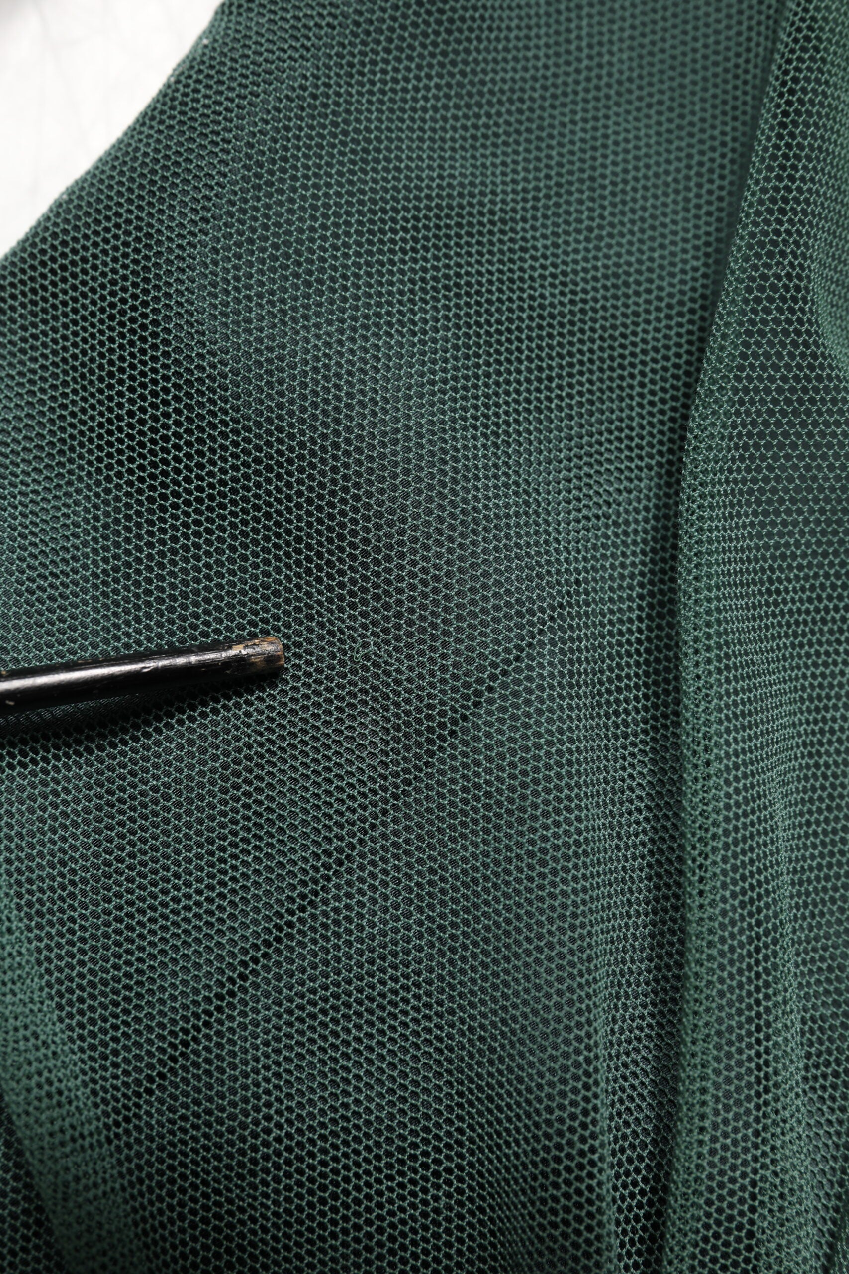 Dolce & Gabbana Green Ruched Mesh Sheer Sleeves Midi Dress