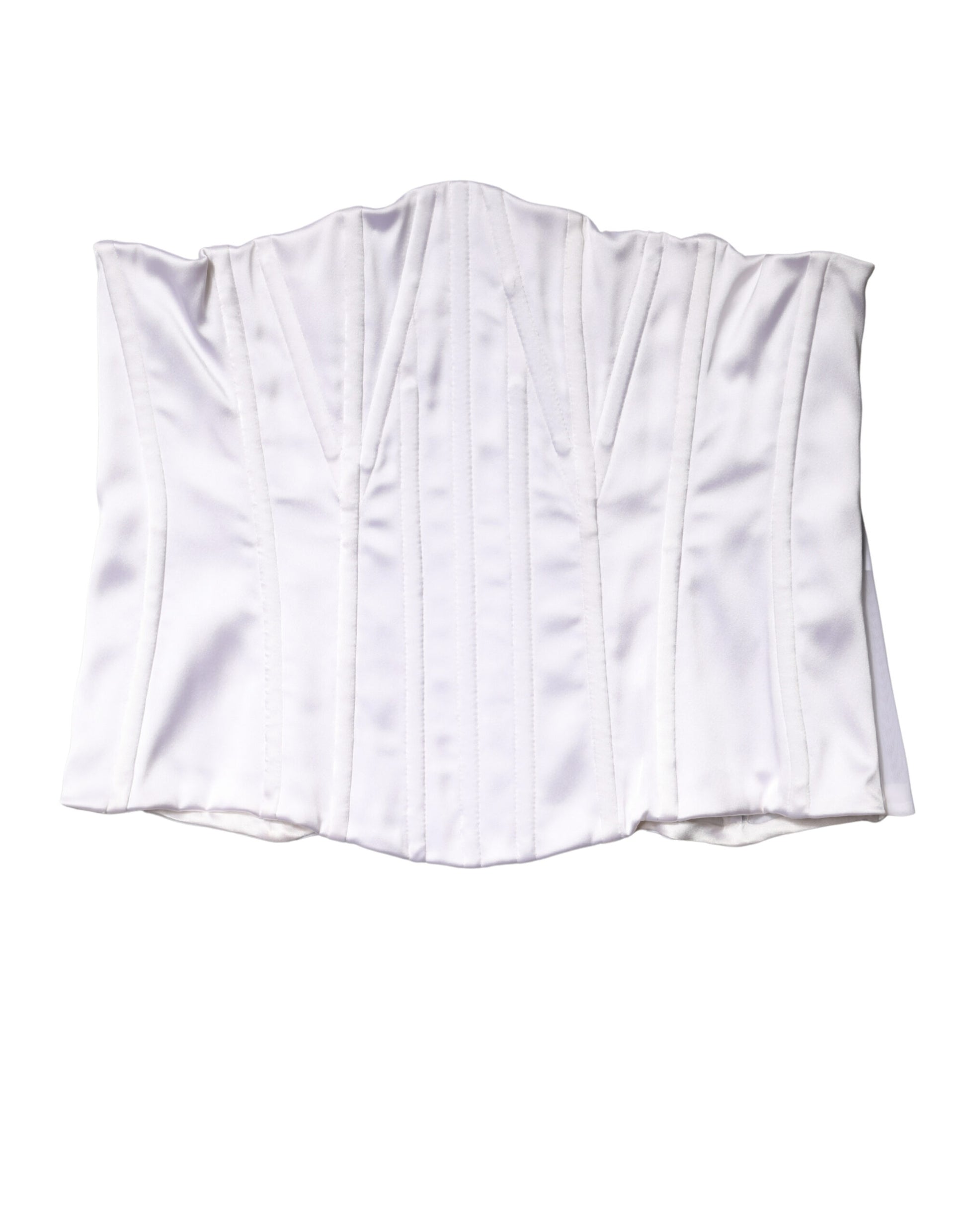 Dolce & Gabbana White Waist Cincher Corset