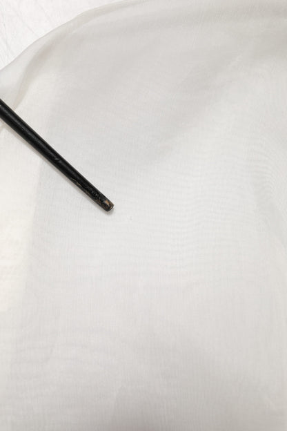 Dolce & Gabbana White Sheer Silk Blouse Lace Bow Tie Blouse Top