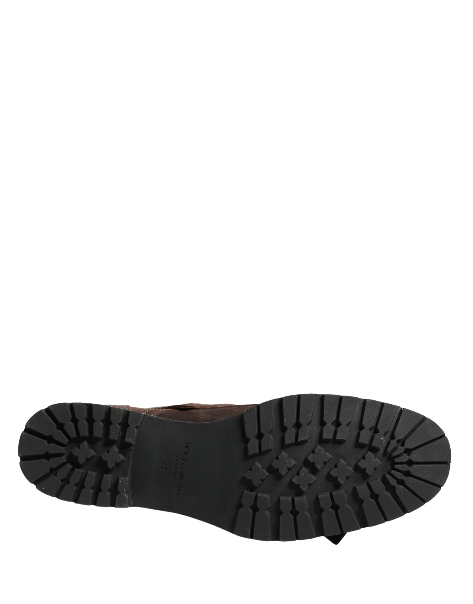 Dolce & Gabbana Brown Suede Leather Buckle Ankle Boots