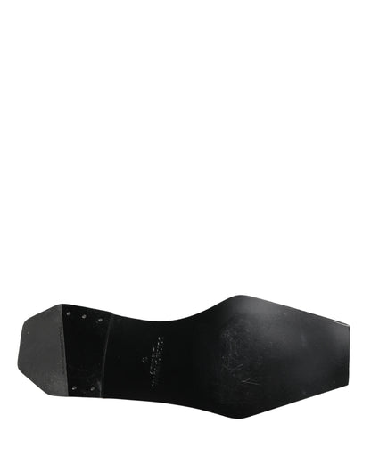 Dolce & Gabbana Black Matte Lace-Up Leather Dress Derby Shoes