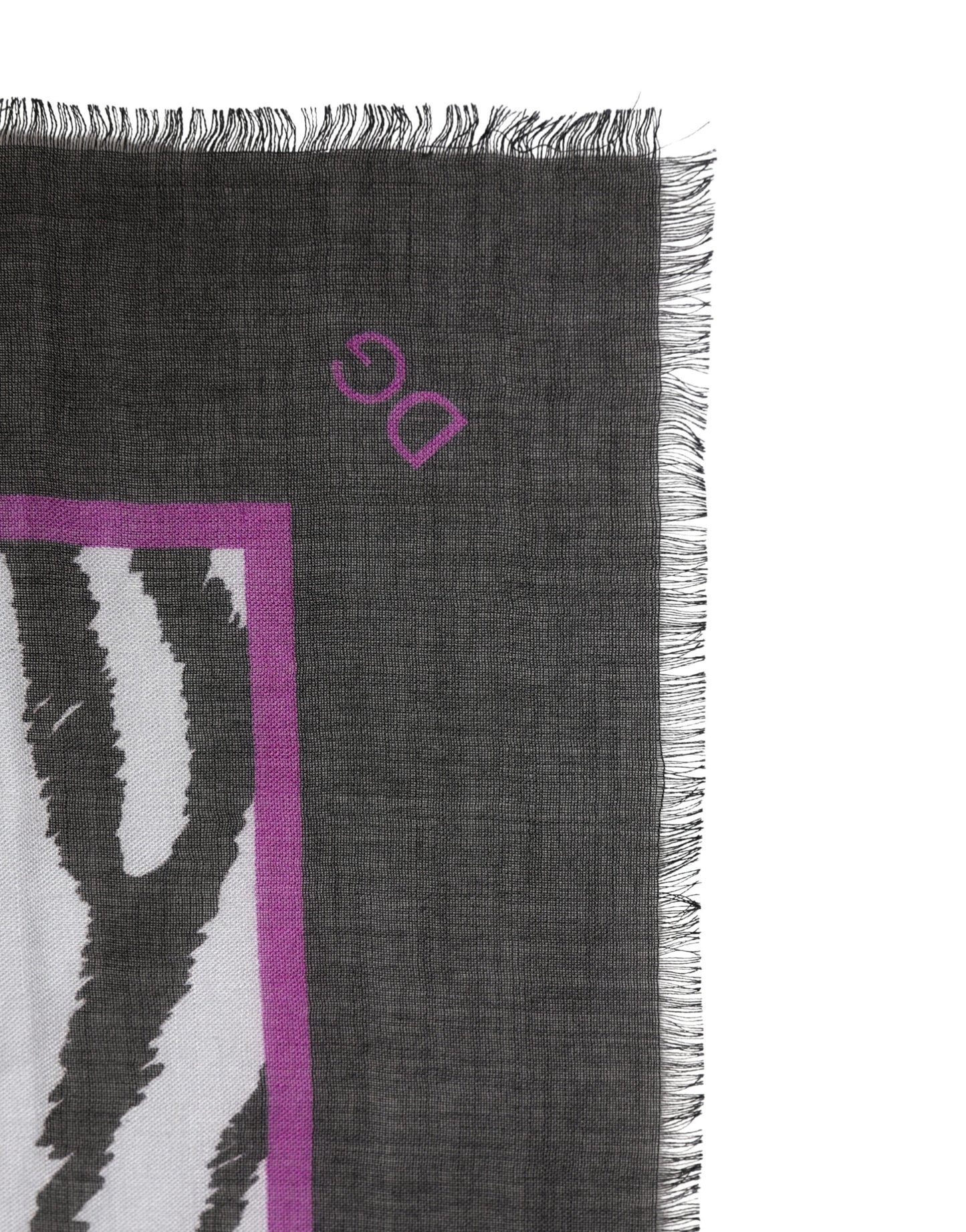 Dolce & Gabbana White Black Zebra Pattern Shawl