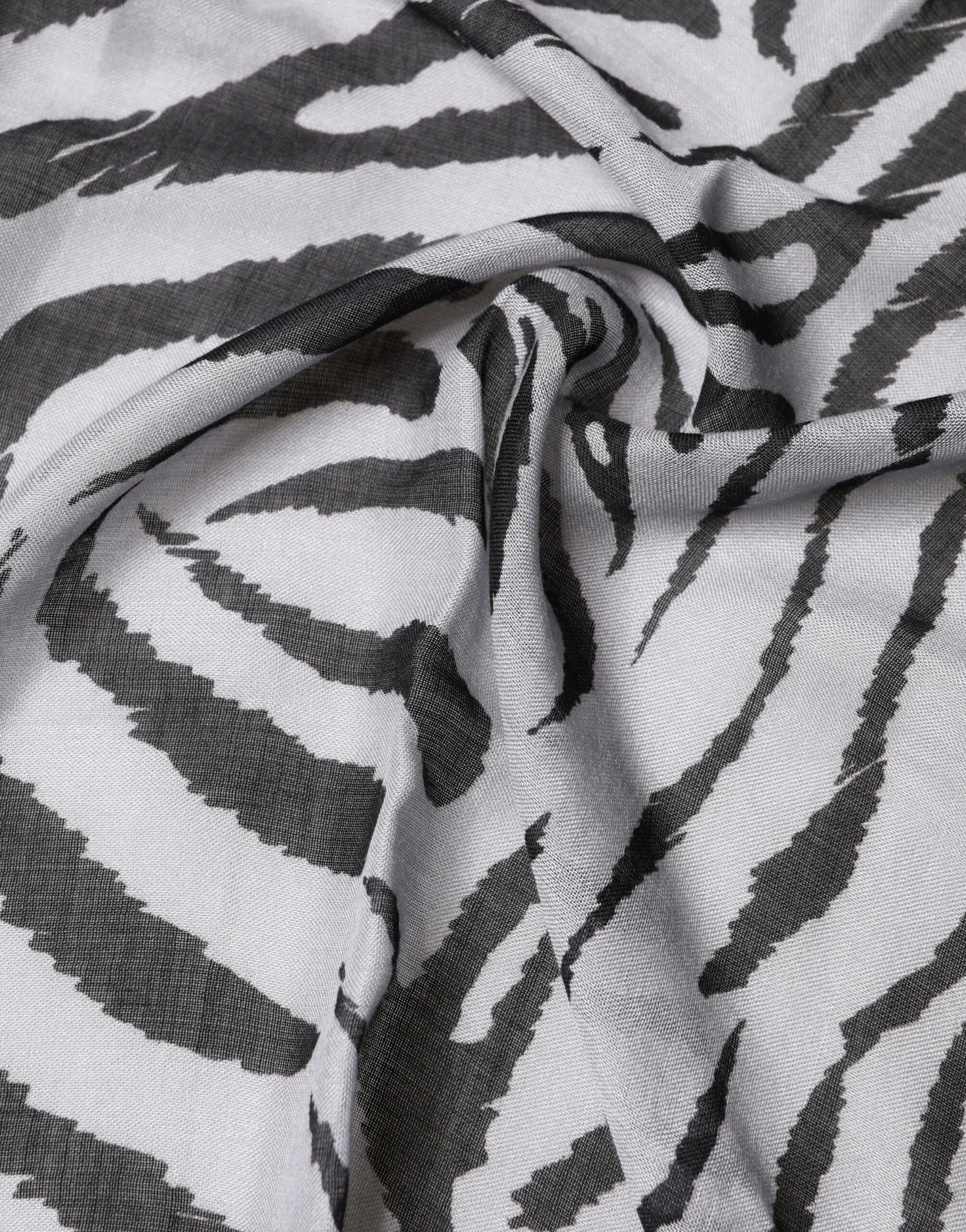 Dolce & Gabbana White Black Zebra Pattern Shawl
