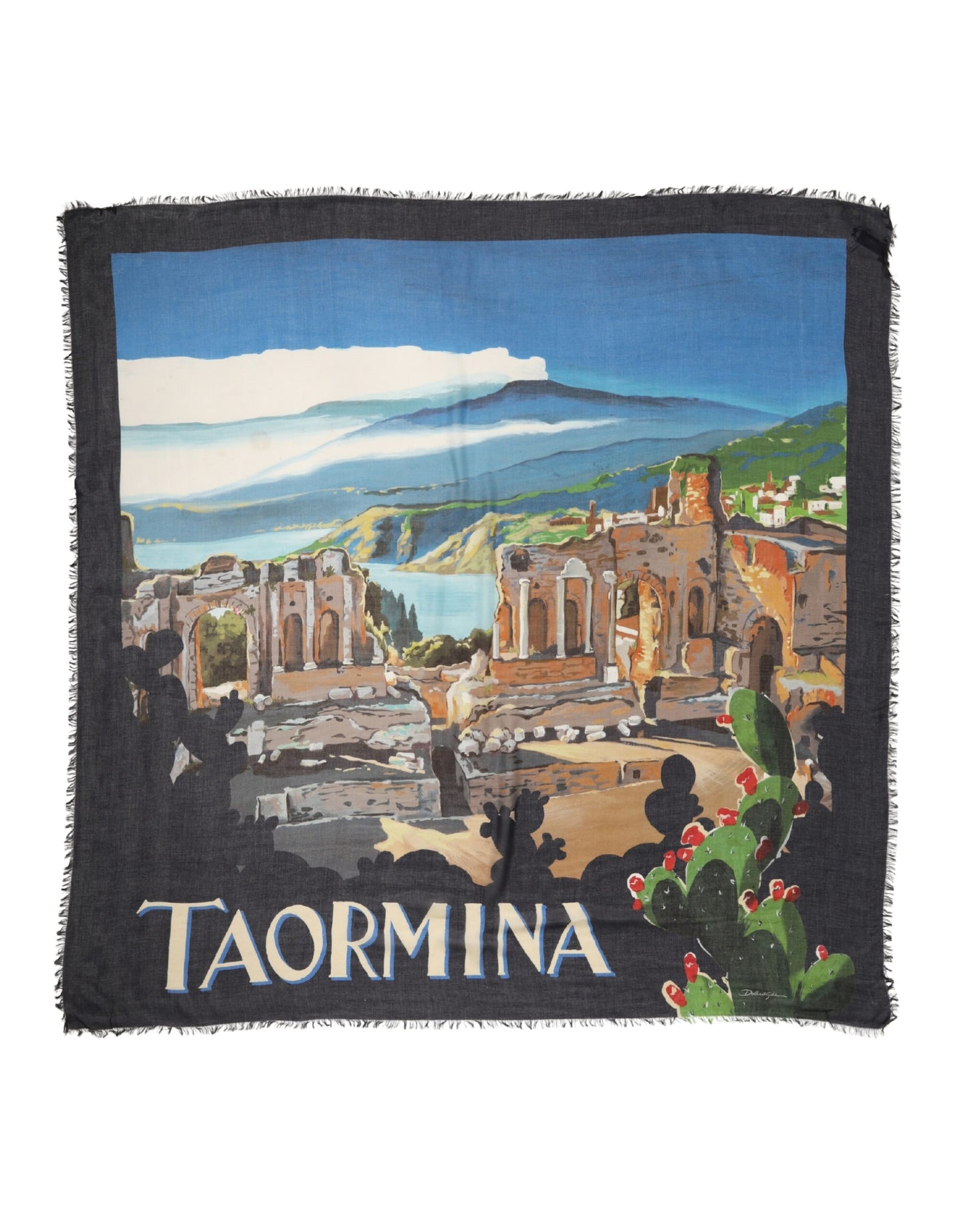 Dolce & Gabbana Multicolor Taormina Modal Shawl for Men