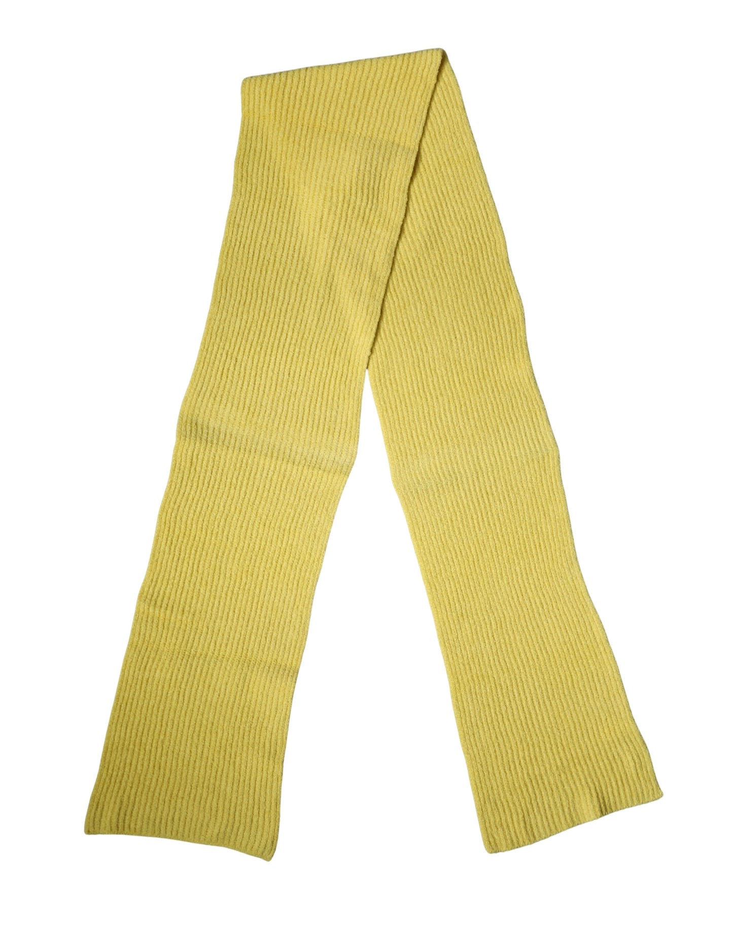 Dolce & Gabbana Yellow Cotton Knitted Neck Foulard for Men