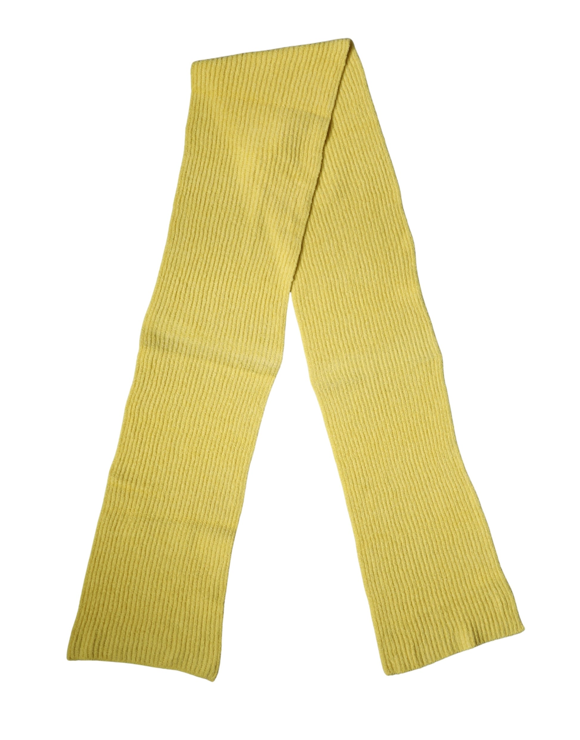 Dolce & Gabbana Yellow Cotton Knitted Neck Foulard for Men