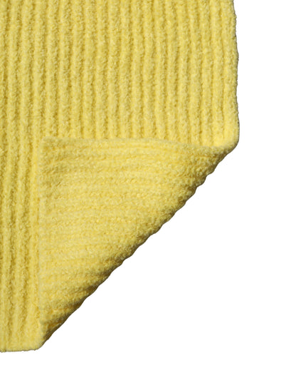 Dolce & Gabbana Yellow Cotton Knitted Neck Foulard for Men