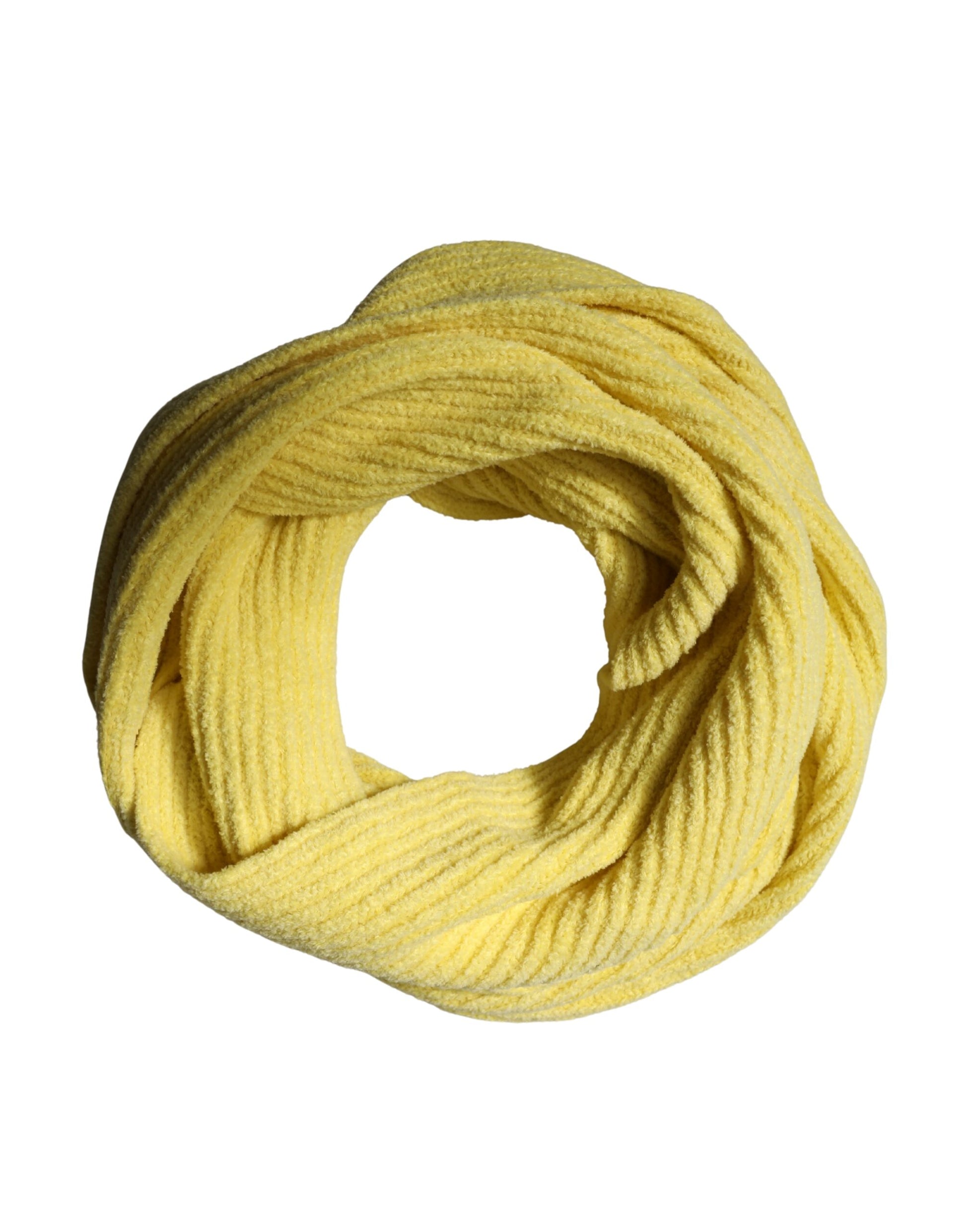 Dolce & Gabbana Yellow Cotton Knitted Neck Foulard for Men
