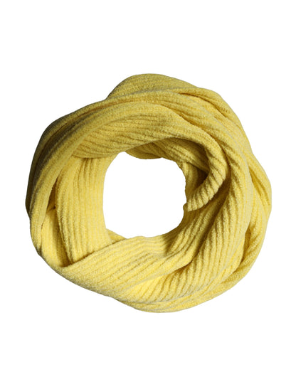 Dolce & Gabbana Yellow Cotton Knitted Neck Foulard for Men