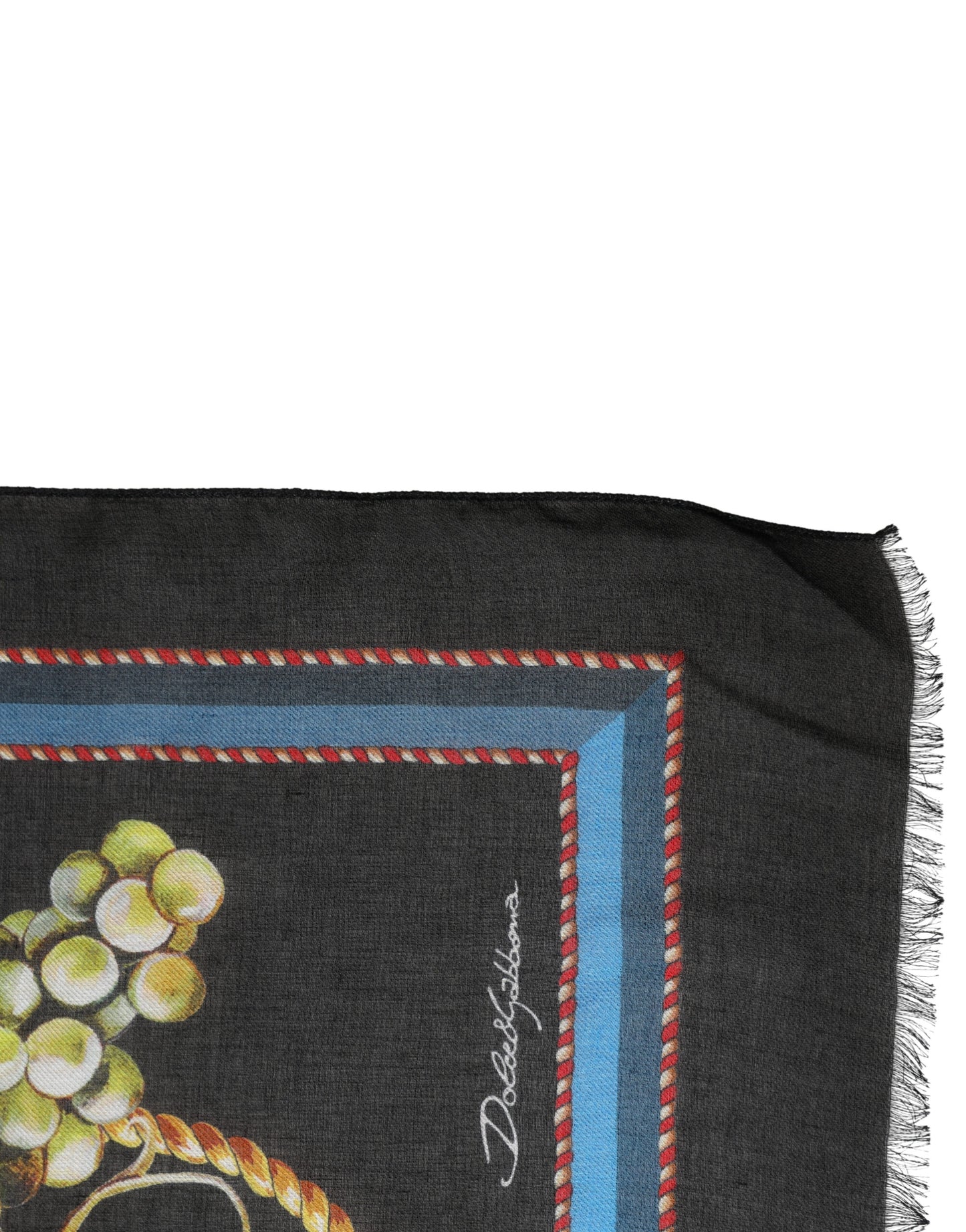 Dolce & Gabbana Multicolor Grapes Print Wrap Shawl Scarf