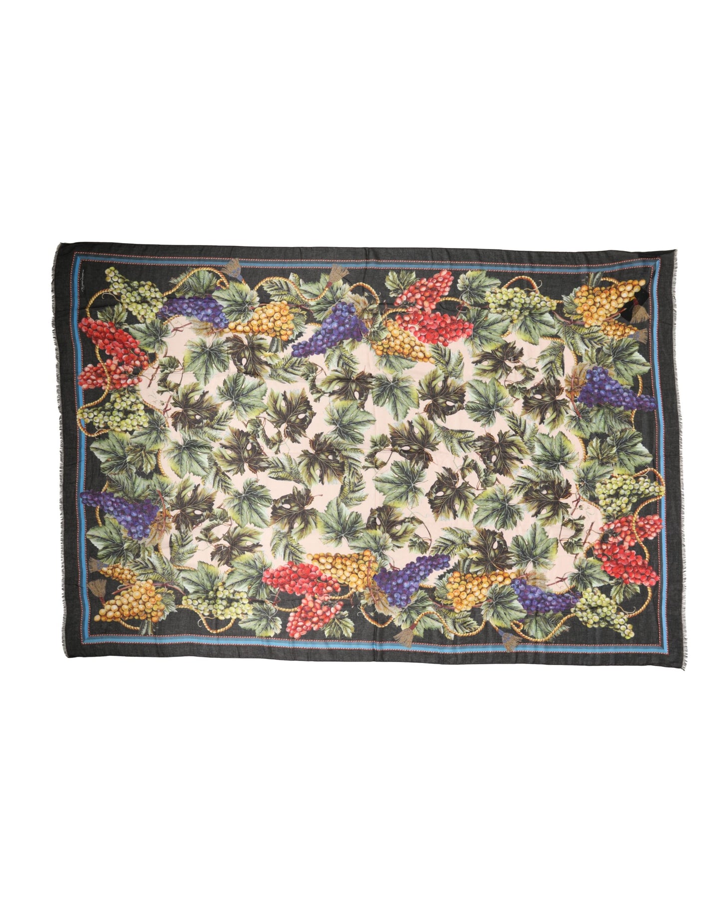 Dolce & Gabbana Multicolor Grapes Print Wrap Shawl Scarf