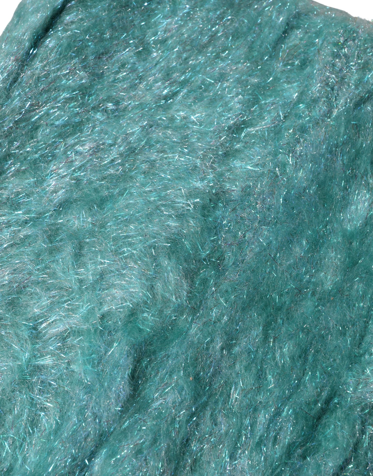 Dolce & Gabbana Teal Mohair Wool Knitted Wrap Shawl