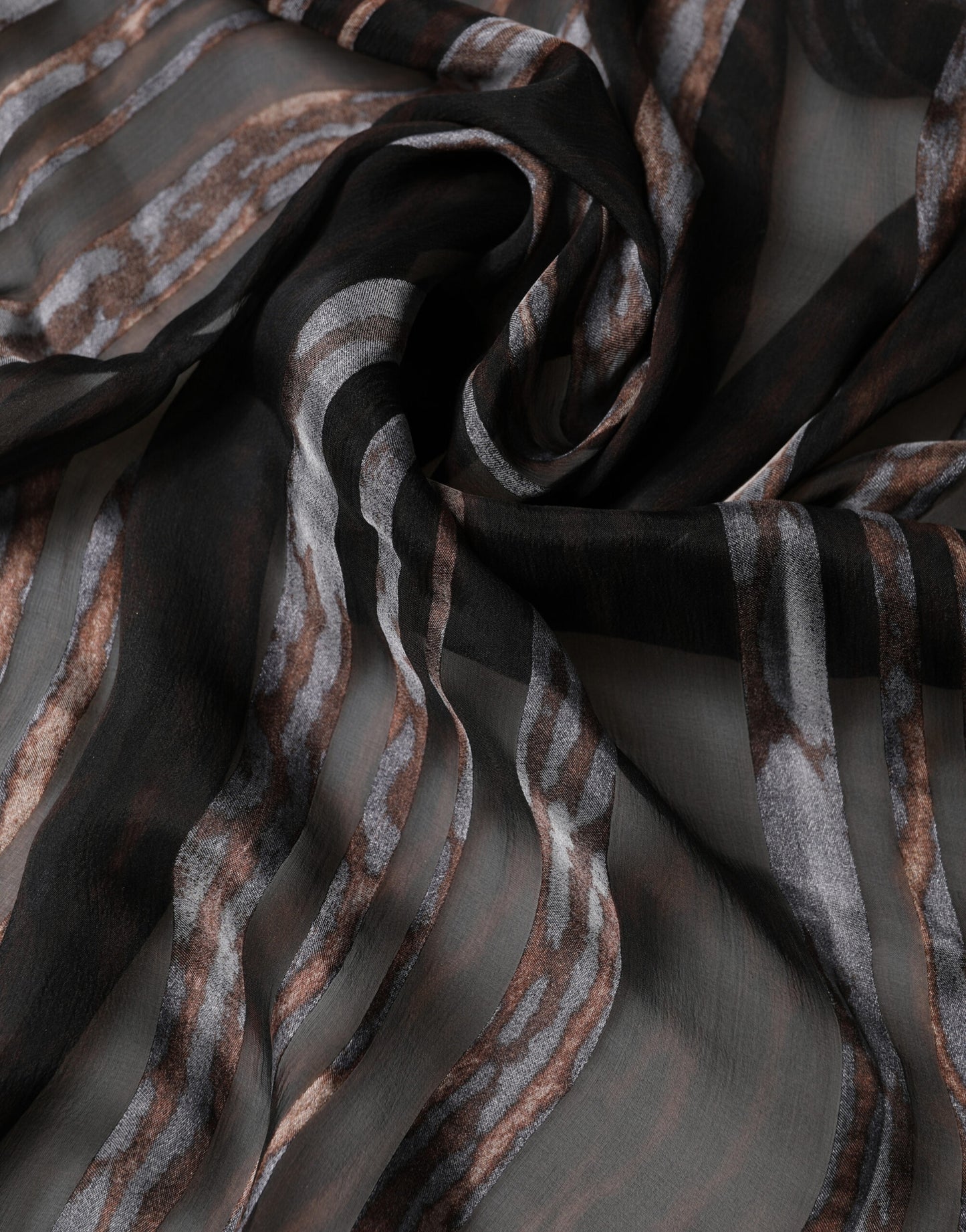 Dolce & Gabbana Black Stripes Silk Wrap Shawl Stole