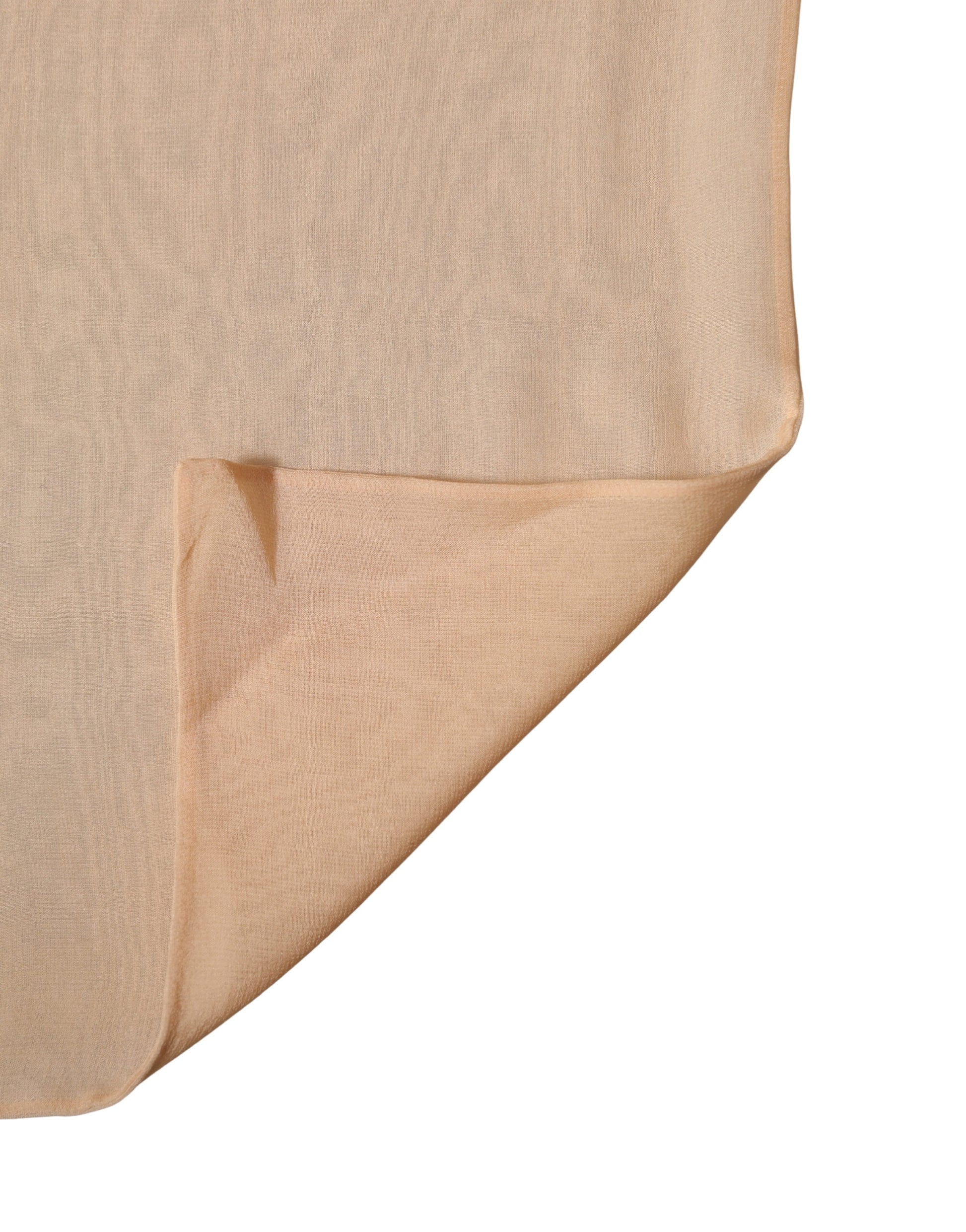 Dolce & Gabbana Beige Silk Sash Wrap Foulard Stole