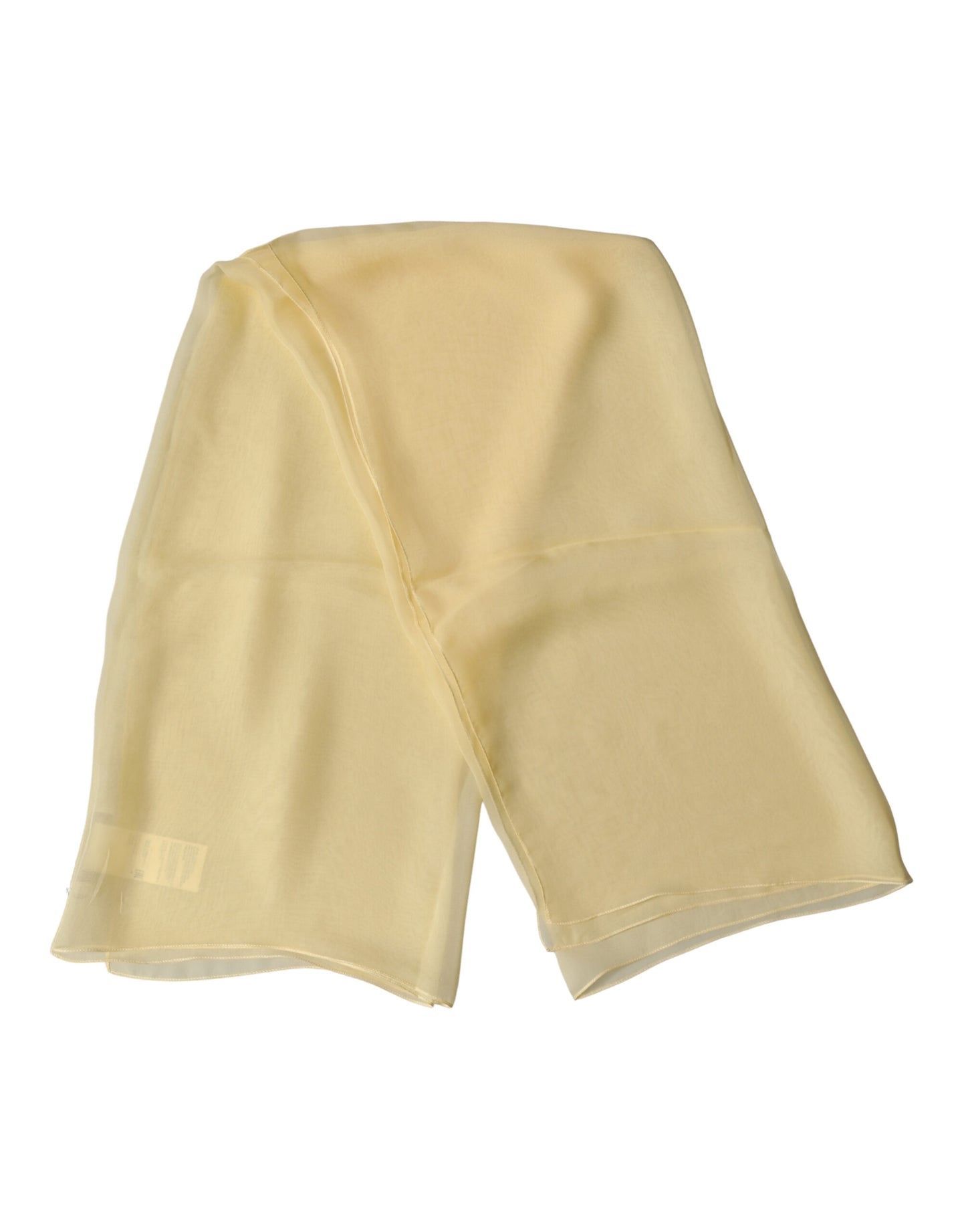 Dolce & Gabbana Light Yellow Silk Wrap Shawl Foulard Scarf