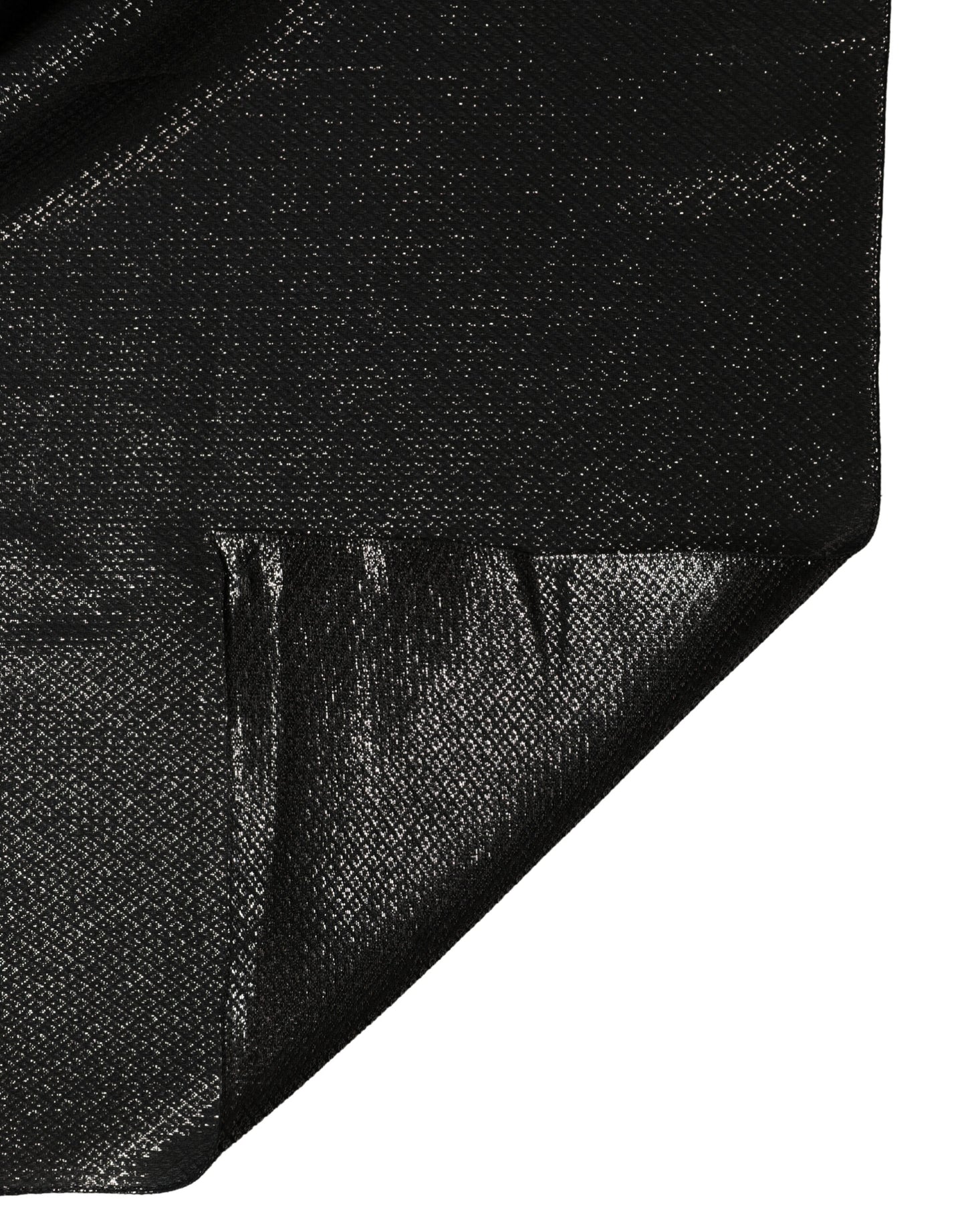 Dolce & Gabbana Black Silk Square Wrap Shawl Foulard 122cm x 120cm Scarf