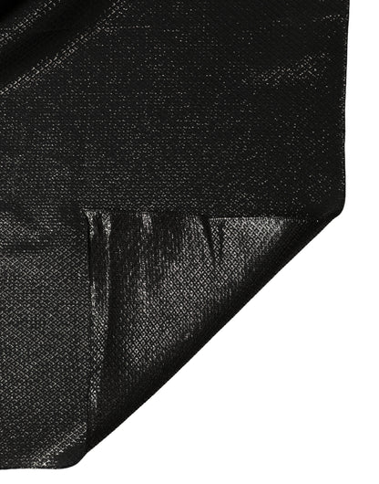 Dolce & Gabbana Black Silk Square Wrap Shawl Foulard 122cm x 120cm Scarf