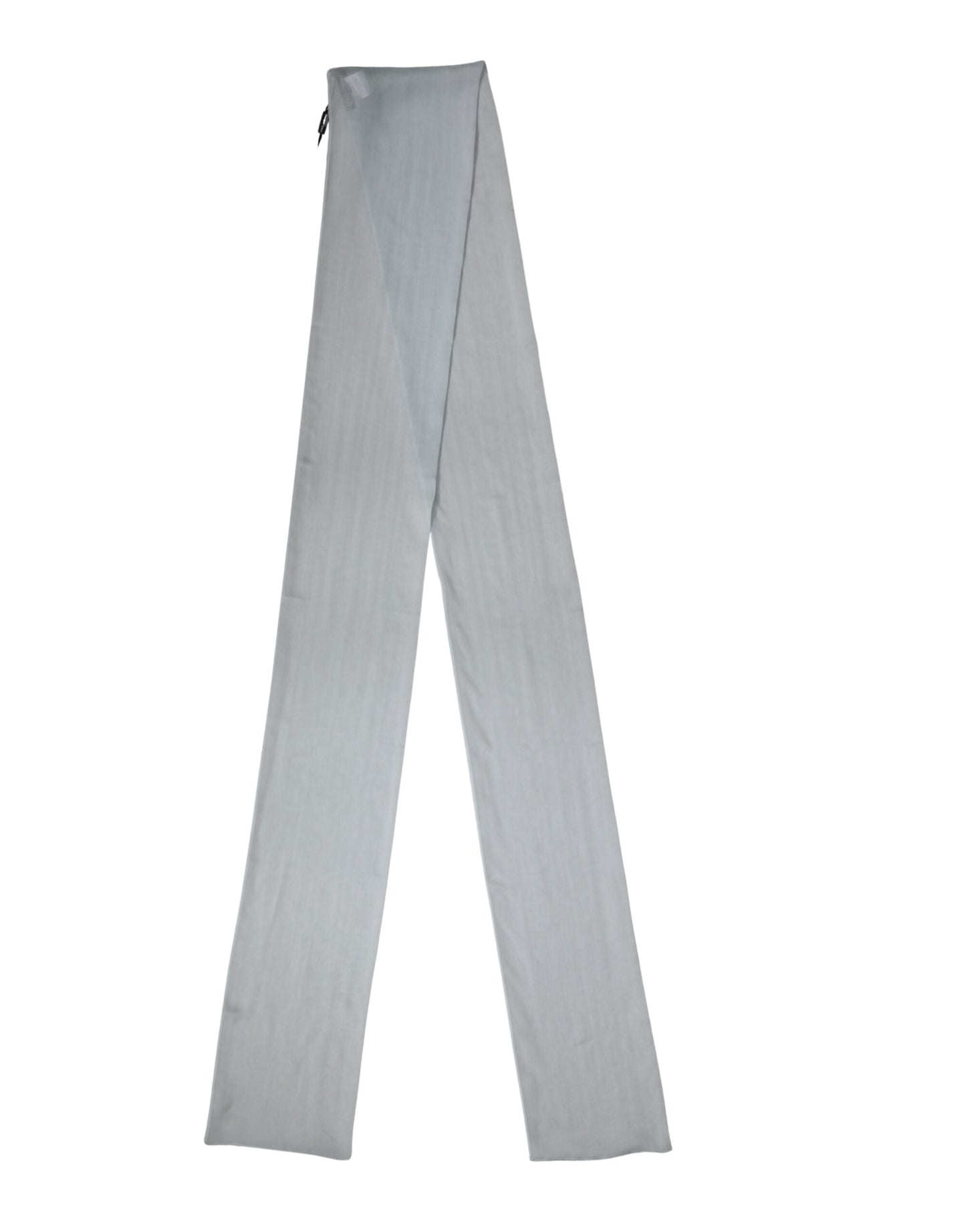 Dolce & Gabbana Light Blue Silk Sash Wrap Foulard Scarf