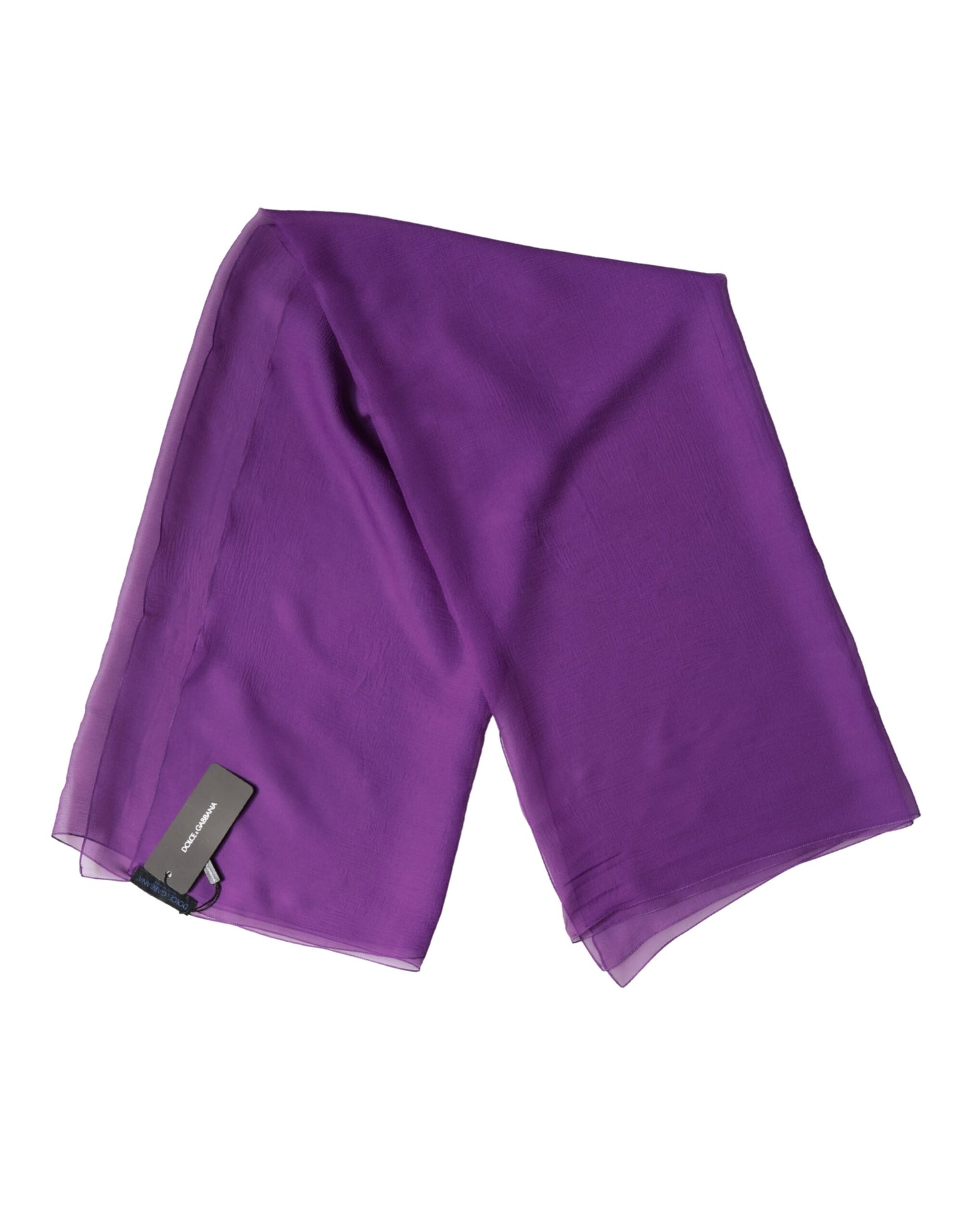 Dolce & Gabbana Purple Silk Neck Wrap Shawl Foulard Scarf