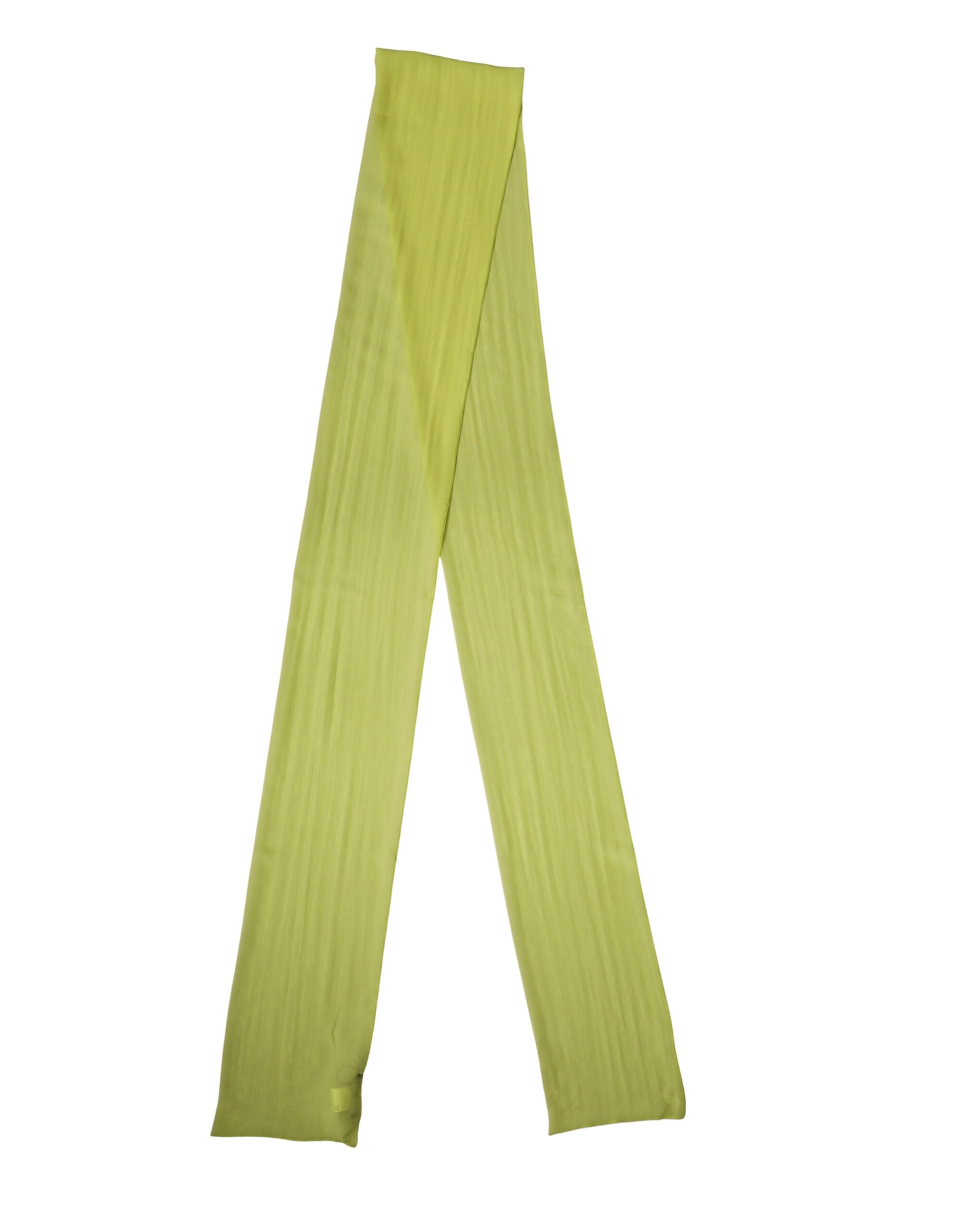 Dolce & Gabbana Yellow Green Silk Sash Foulard Stole