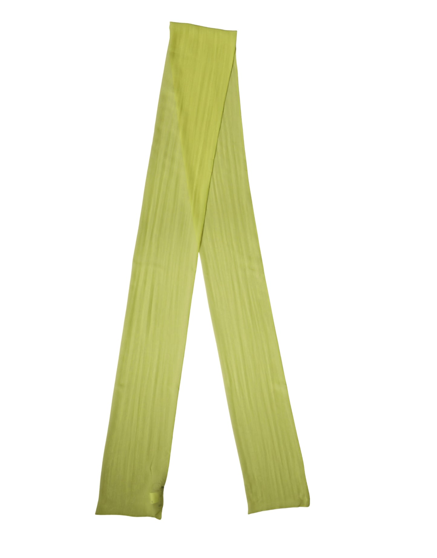 Dolce & Gabbana Yellow Green Silk Sash Foulard Stole