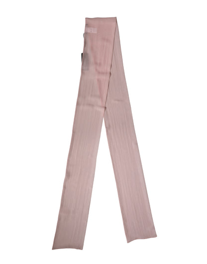 Dolce & Gabbana Light Pink Silk Neck Wrap Shawl - Timeless Luxury