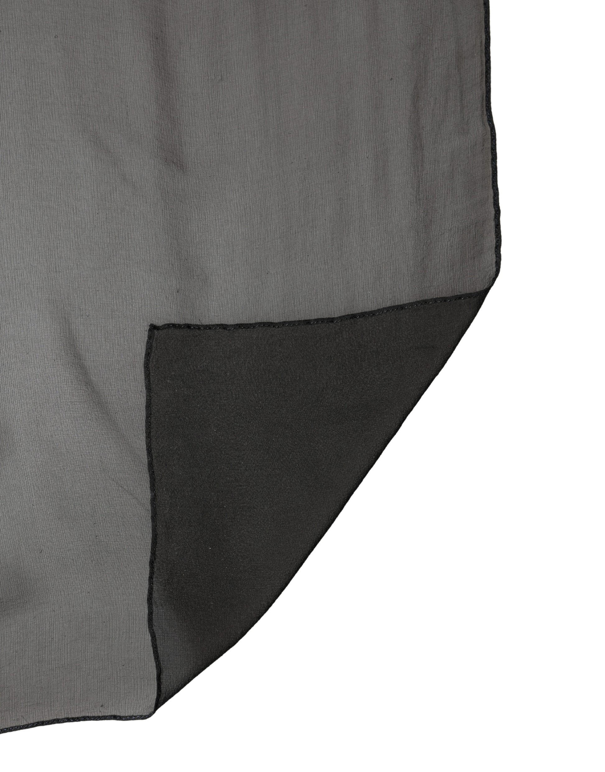 Dolce & Gabbana Black Silk Neck Wrap Shawl Stole