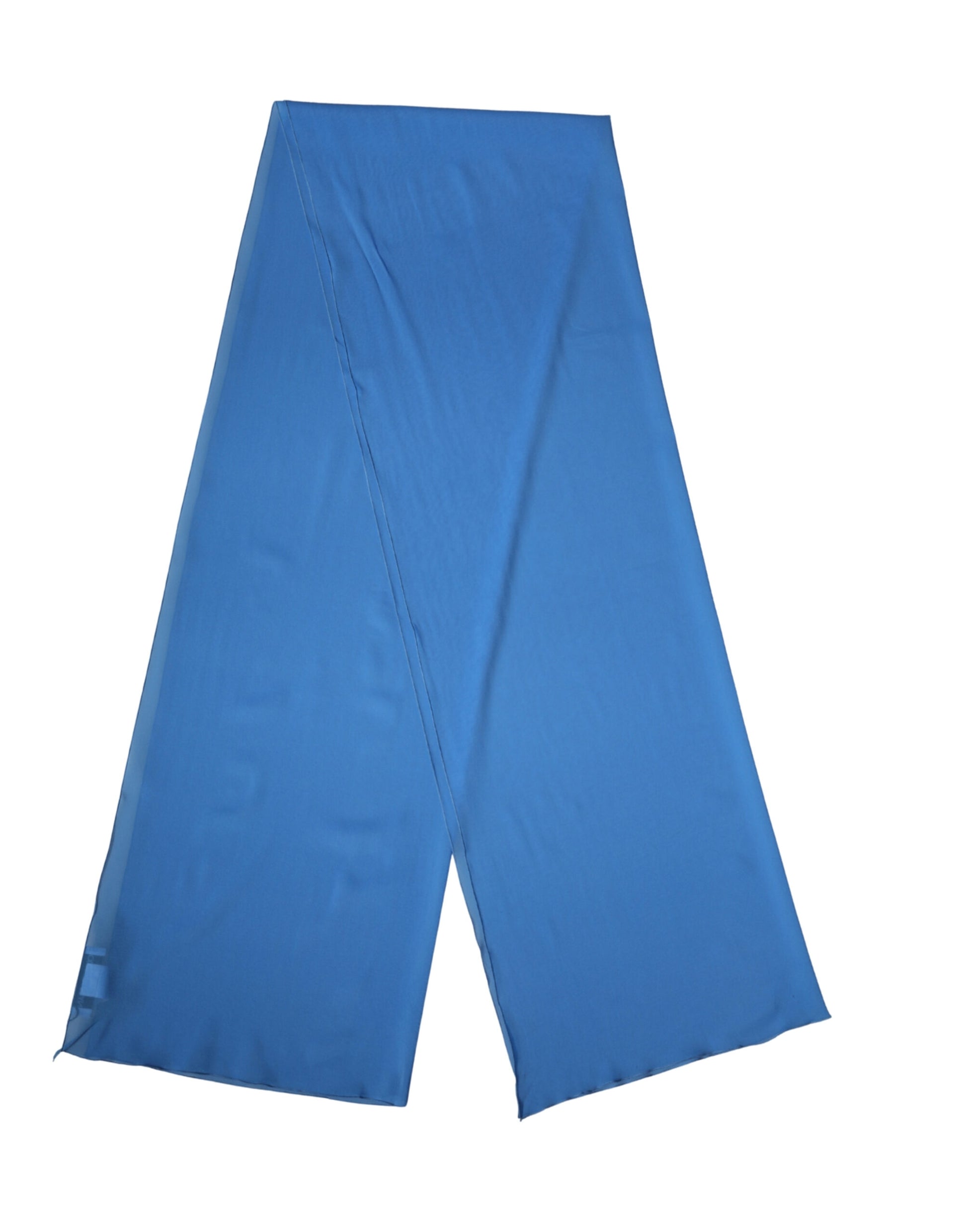 Dolce & Gabbana Blue Silk Neck Wrap Shawl Stole