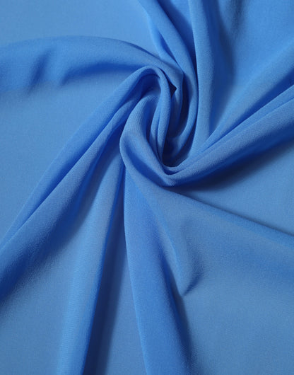 Dolce & Gabbana Blue Silk Neck Wrap Shawl Stole