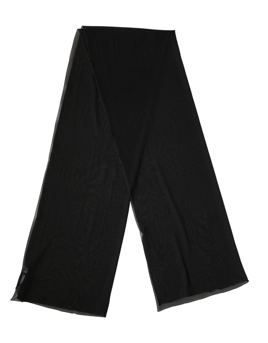 Dolce & Gabbana Black Silk Neck Wrap Shawl Stole Scarf